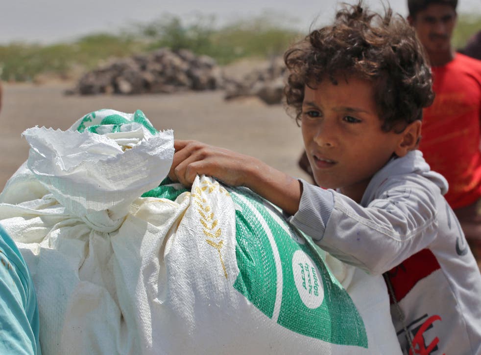 <p>The UN provides food assistance to 13 million people per month in Yemen but rations have been halved </p>