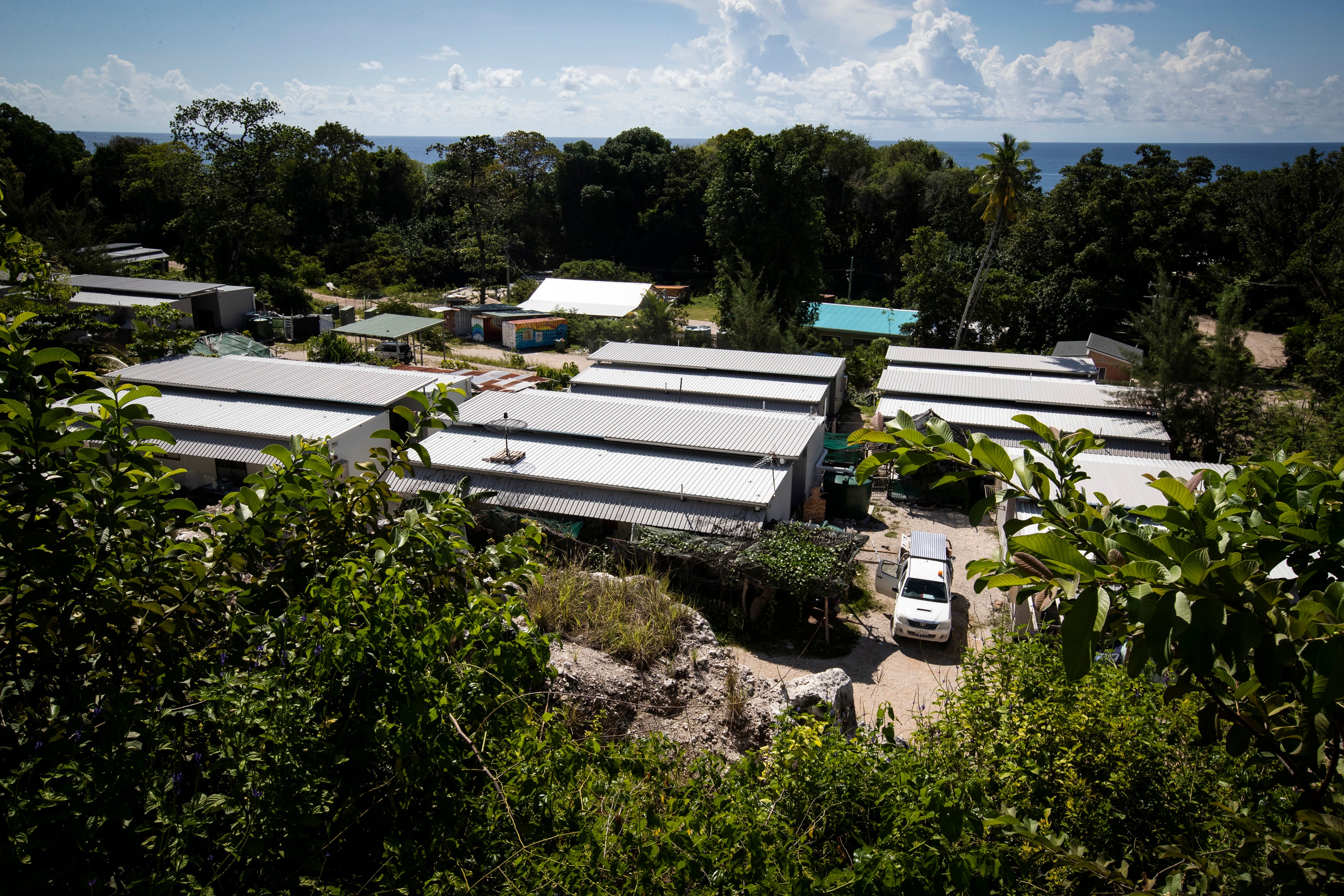 Nibok refugee settlement on Nauru, a tiny island country in Micronesia which has been the site of Australia’s controversial ‘offshoring’ scheme since 2001