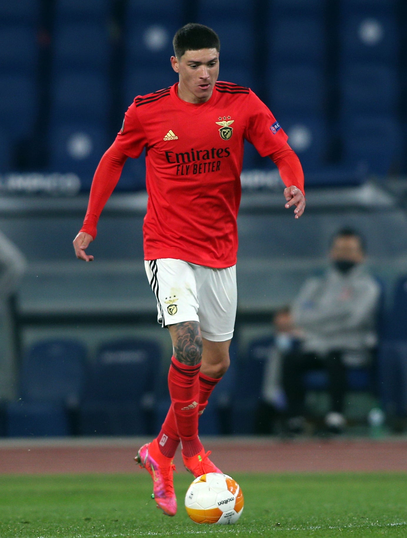 Benfica’s Darwin Nunez with the ball (Marco Iacobucci/PA)