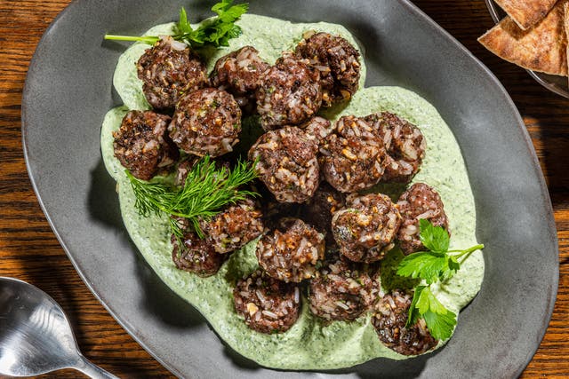 <p>Fresh, tender herbs are central to these lamb meatballs</p>