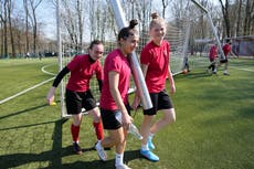 Ukrainian women's soccer club adjusts to life in Germany