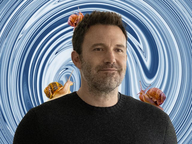 <p>Ben Affleck in ‘Deep Water’ (and his snails)</p>