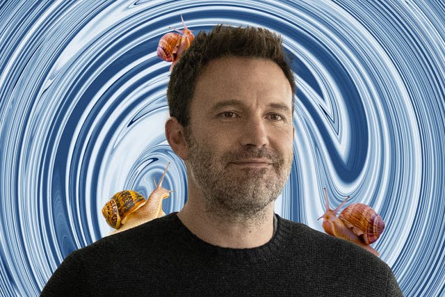 <p>Ben Affleck in ‘Deep Water’ (and his snails)</p>