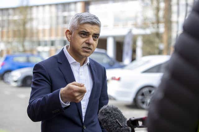 Mayor of London Sadiq Khan vowed to ‘restore trust in the police’ as he unveiled his new Police and Crime Plan (Liam McBurney/PA)