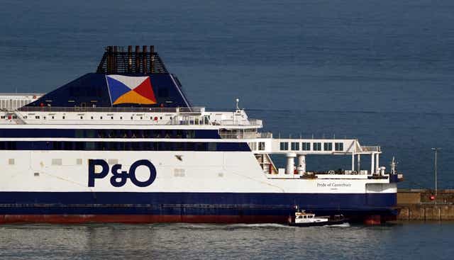 P&O Ferries has admitted breaking employment law when it sacked 800 workers without notice (Gareth Fuller/PA)