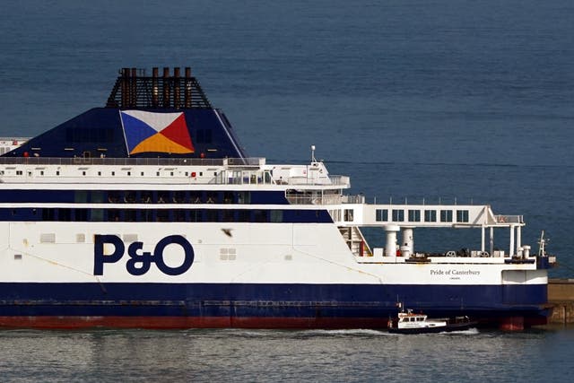 P&O Ferries has admitted breaking employment law when it sacked 800 workers without notice (Gareth Fuller/PA)