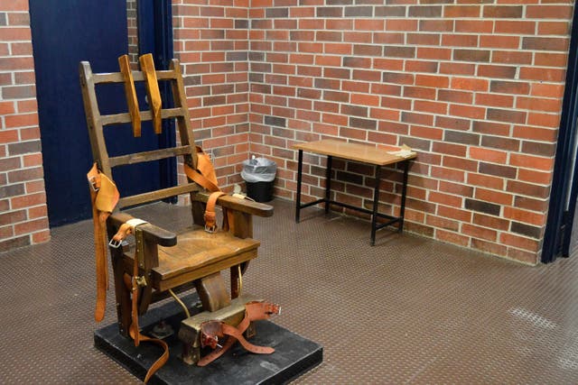 <p>The electric chair in South Carolina’s execution chamber</p>