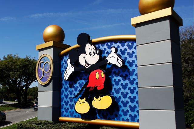 <p>The entrance to Walt Disney World on 22 March 2022 in Orlando, Florida</p>