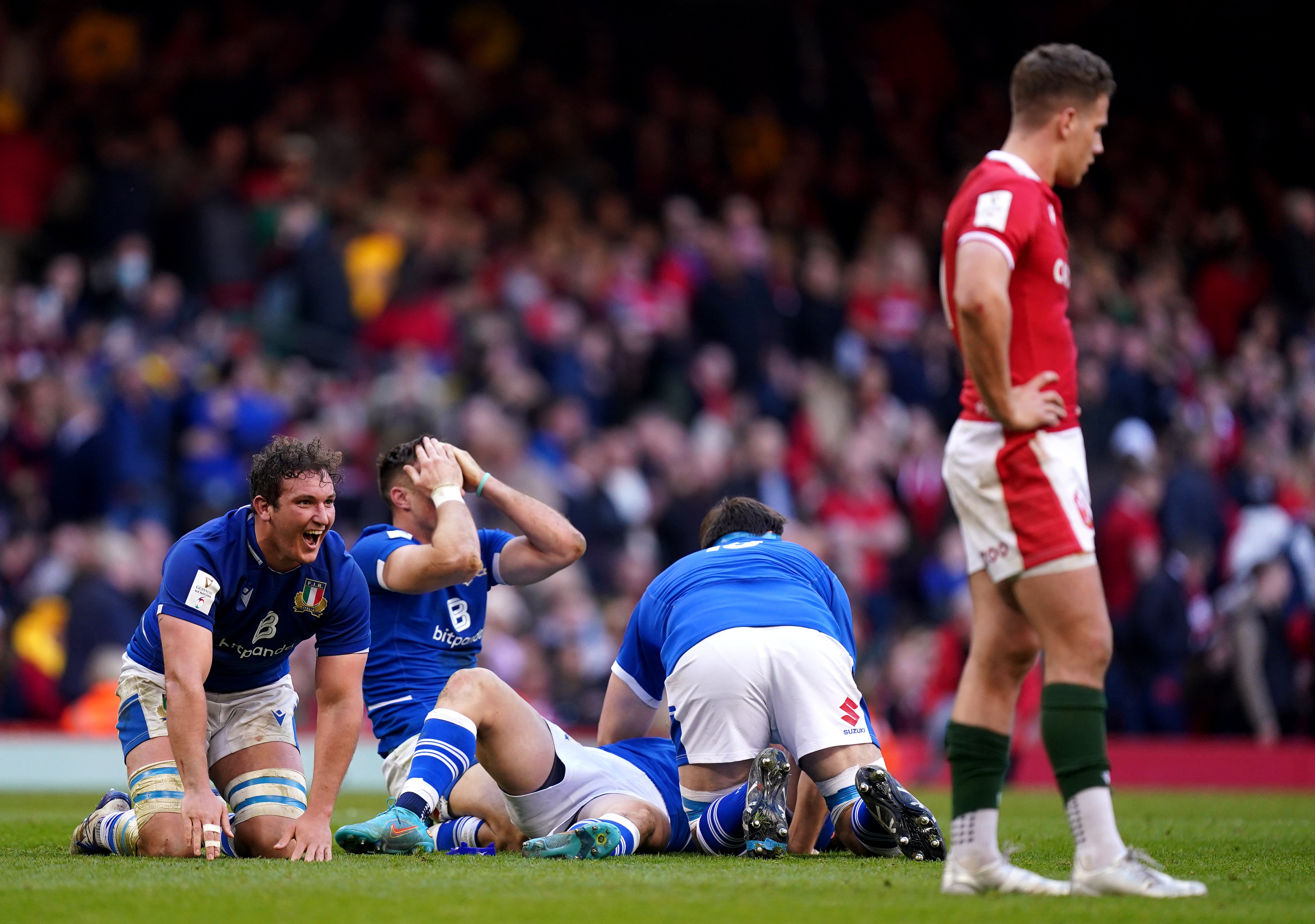 Michele Lamaro guided Italy to their first Six Nations win since 2015 (Mike Egerton/PA)