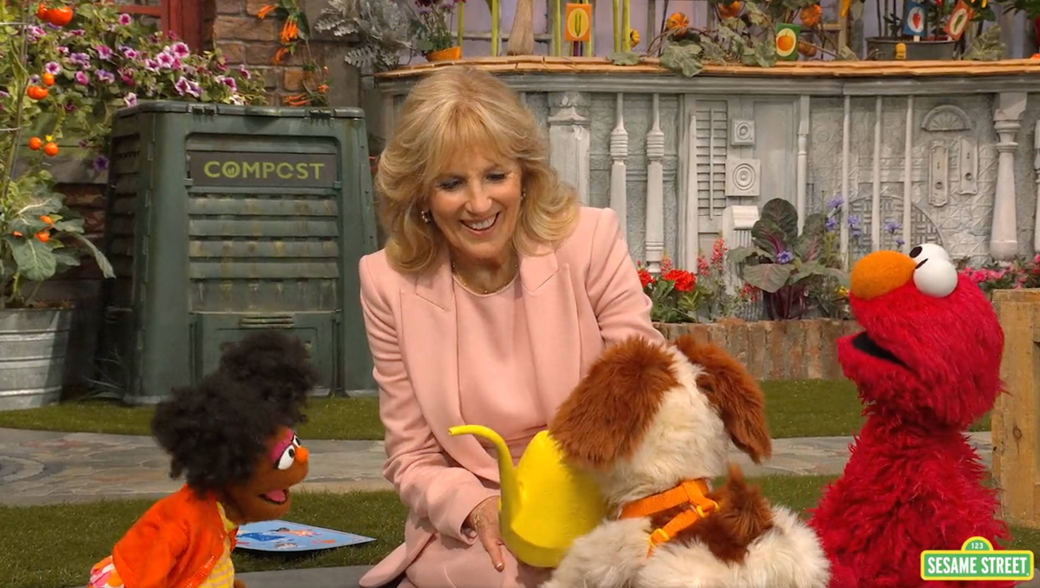 First Lady Jill Biden celebrates the word of the day on Sesame Street: ‘Kindness'