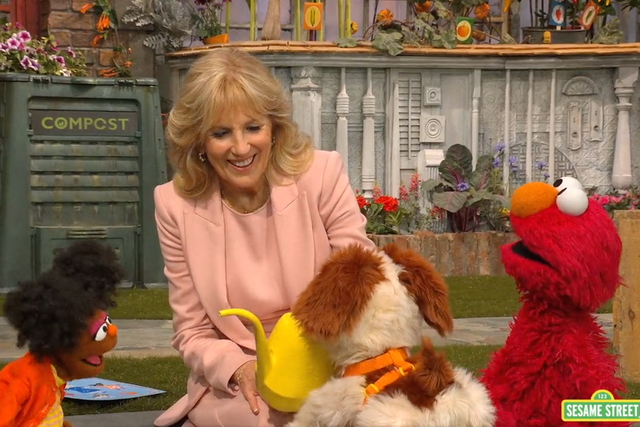 <p>First Lady Jill Biden celebrates the word of the day on Sesame Street: ‘Kindness'</p>