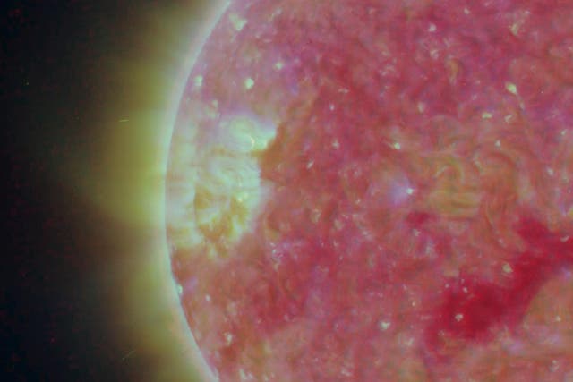<p>A close up of the Sun’s surface and corona</p>