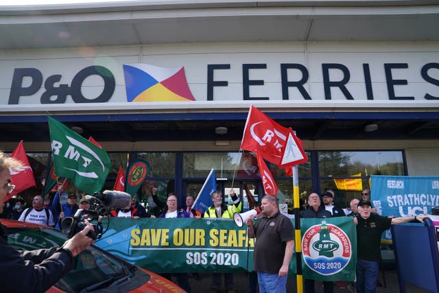 <p>A demonstration against the dismissal of P&O workers</p>