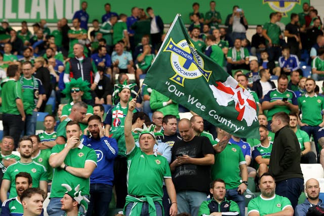 DUP Economy Minister Gordon Lyons said Northern Ireland cannot currently support the UK and Ireland bid to host Euro 2028 (PA)