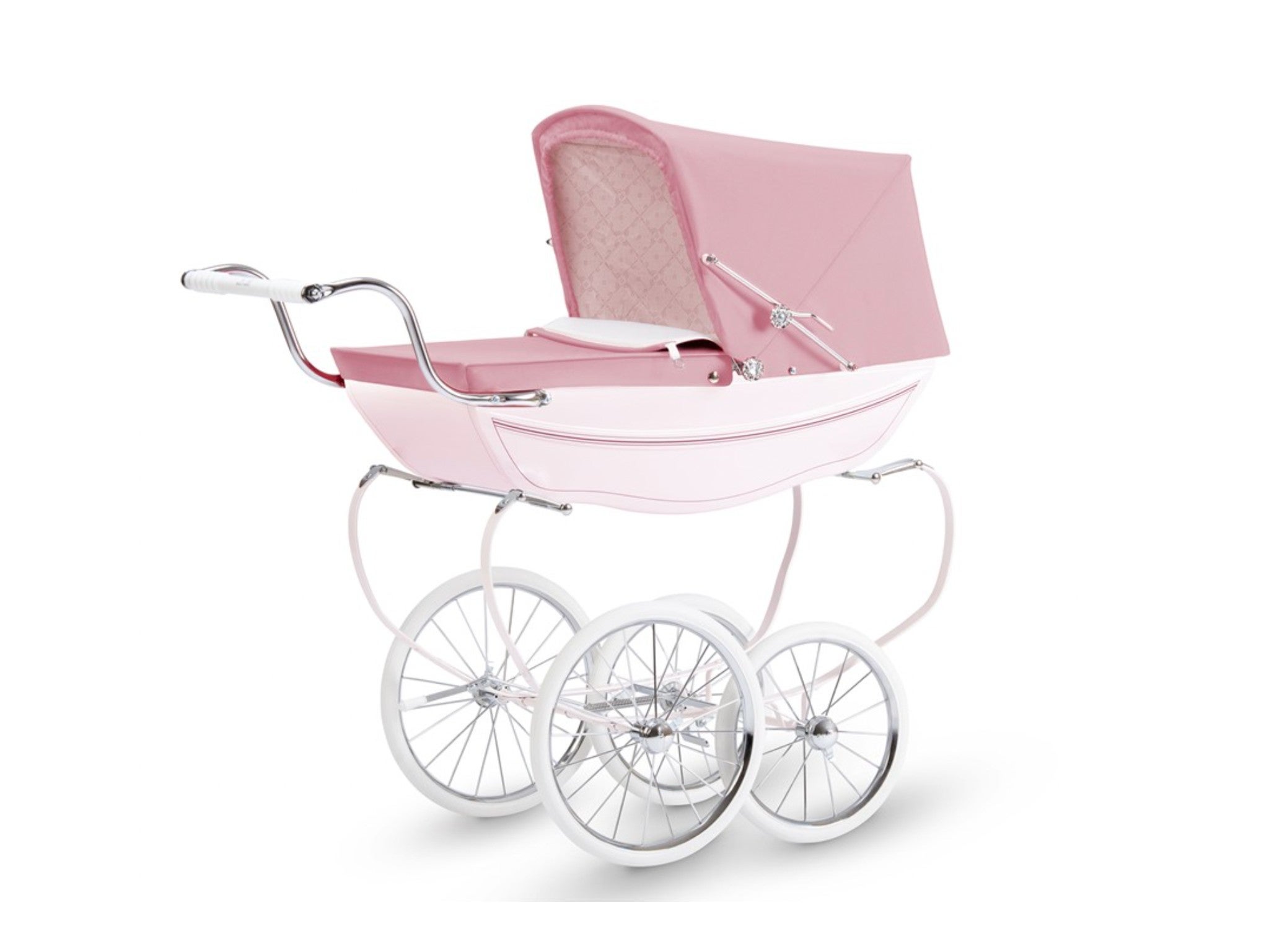 Removable Carrycot Pink Spots ***Brand New*** 2 in 1 Dolls Pushchair 