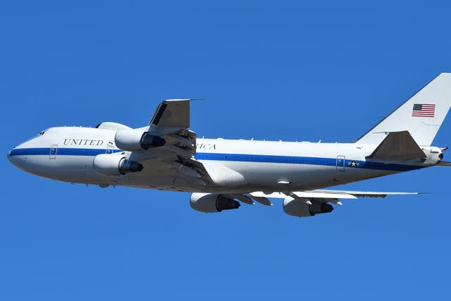 <p>A United States Air Force Boeing E-4B. The Nightwatch can take 112 crew and withstand a nuclear blast</p>
