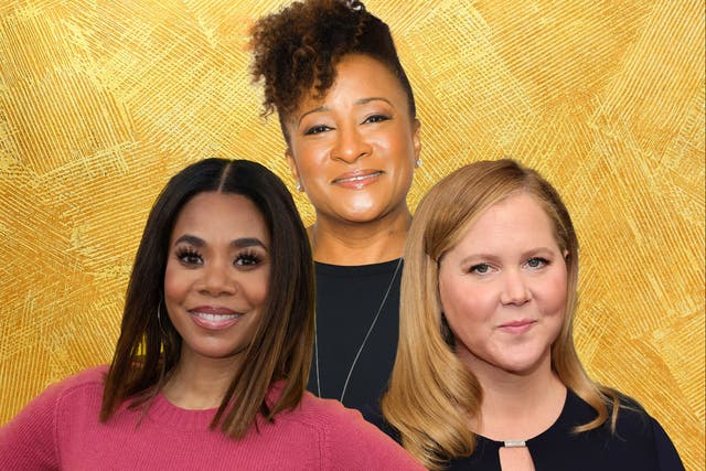 <p>Three’s company: Regina Hall, Wanda Sykes and Amy Schumer (L-R) are hosting this year’s Oscars ceremony as a trio</p>