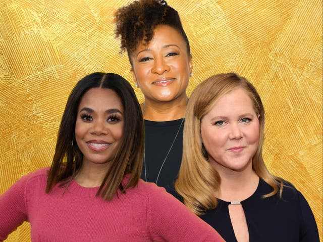 <p>Three’s company: Regina Hall, Wanda Sykes and Amy Schumer (L-R) are hosting this year’s Oscars ceremony as a trio</p>