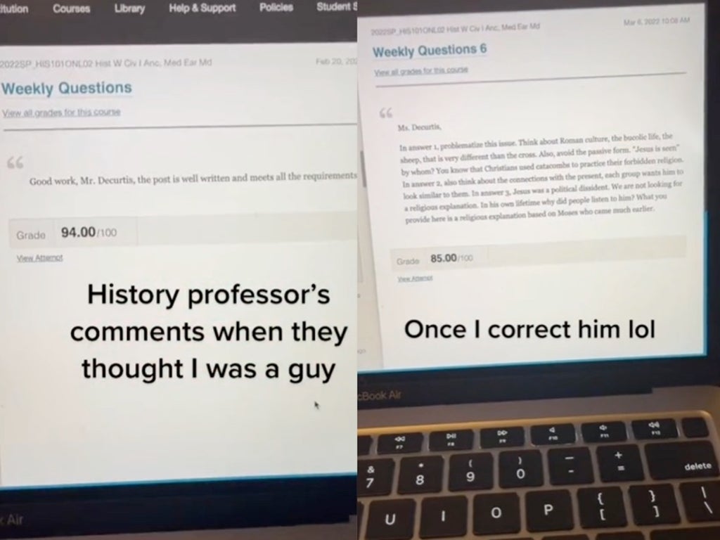 College student claims professor’s ‘tone’ changed after she informed him she is a woman: ‘Infuriating’