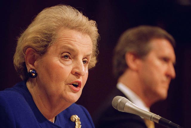 <p>Albright was known for being a cold-blooded bureaucratic warrior</p>