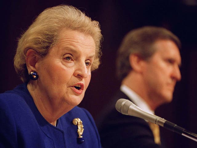 <p>Albright was known for being a cold-blooded bureaucratic warrior</p>