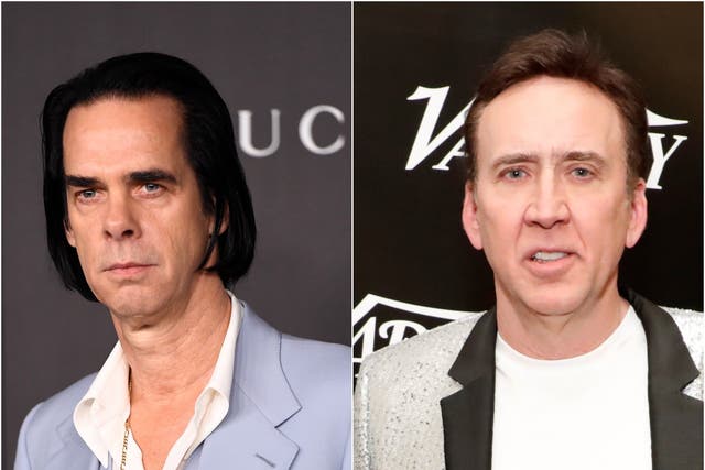 <p>Nick Cave and Nicolas Cage</p>