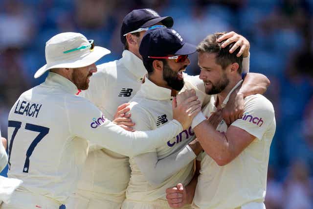 Chris Woakes took three wickets on the second afternoon (Ricardo Mazalan/AP)