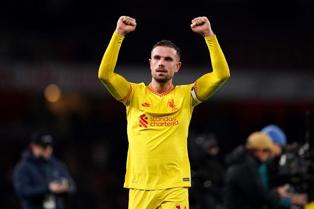 Liverpool’s Jordan Henderson believes it would have made sense to play the Reds’ FA Cup semi-final against Manchester City away from Wembley (John Walton/PA)