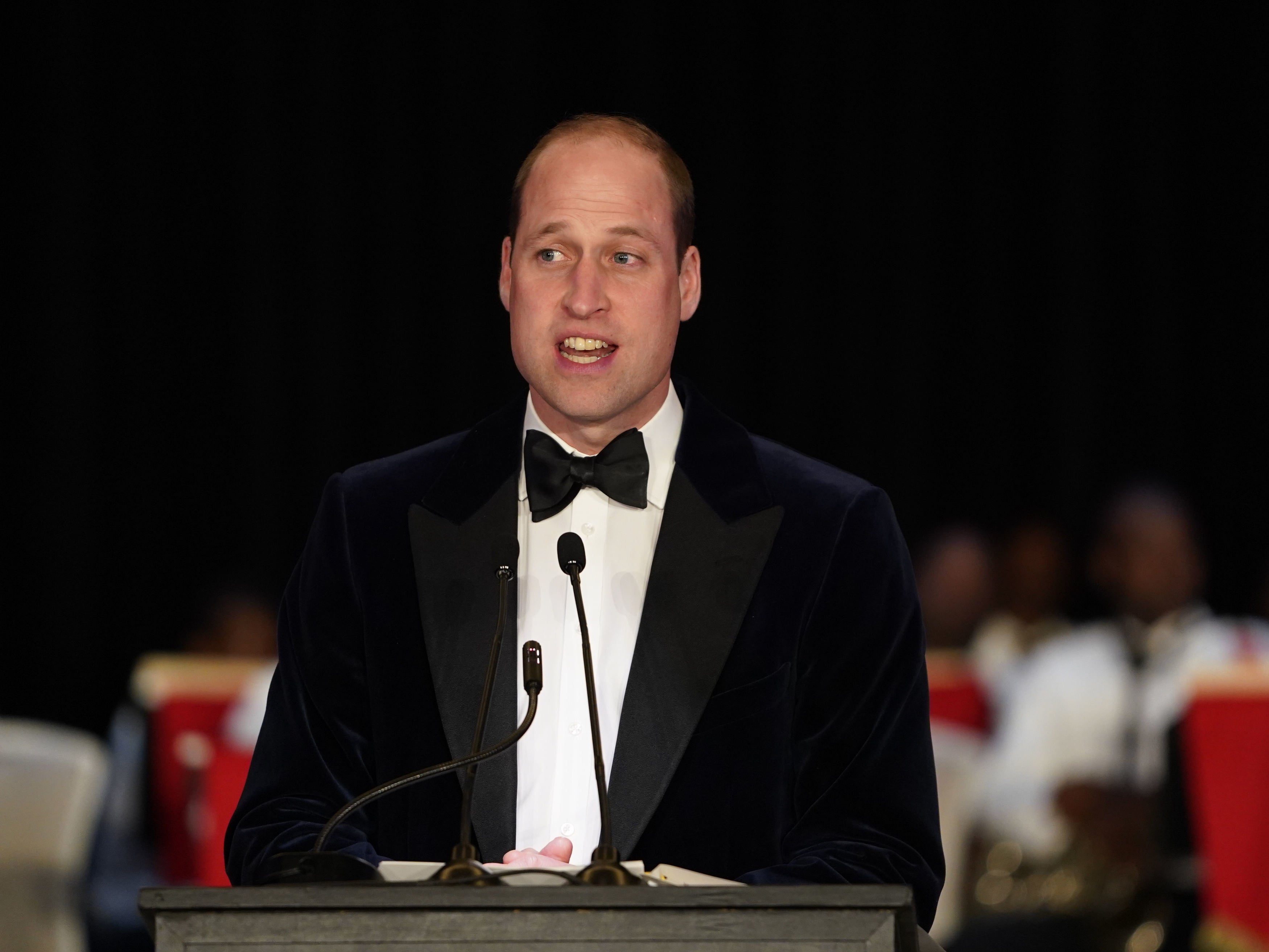 The Duke of Cambridge speaks at a reception hosted by the Governor General of the Bahamas Sir Cornelius Alvin Smith in the Bahamas