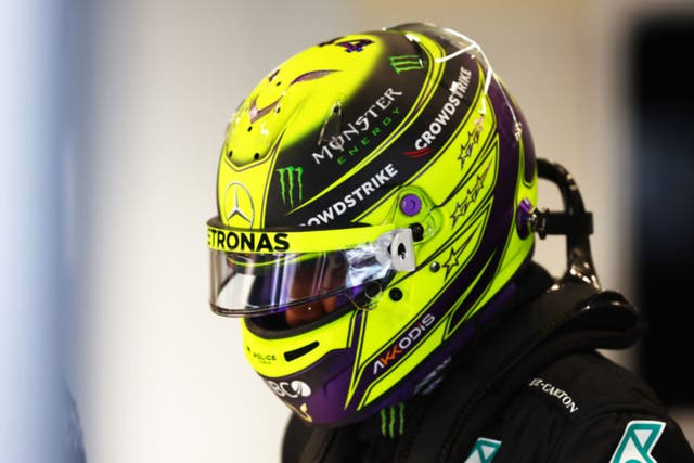 <p>Lewis Hamilton will start Sunday’s grand prix in 16th</p>