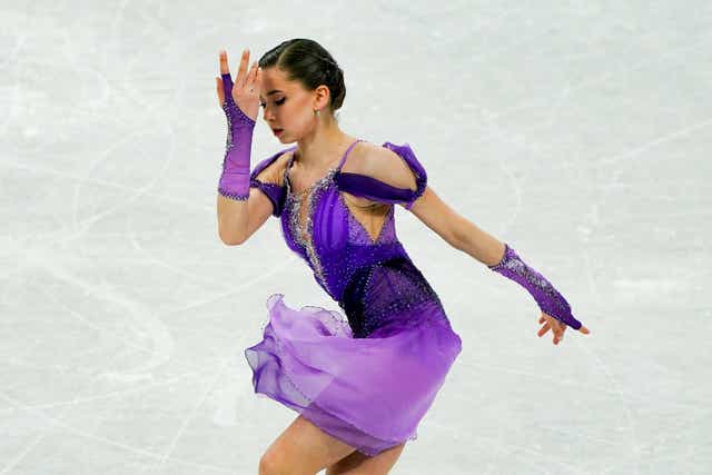 <p>Figure skater Kamila Valieva, 15, finished fourth in the women’s singles at the 2022 Winter Olympics </p>