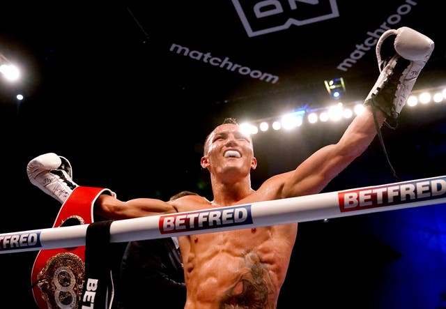 Josh Warrington (pictured) became a two-time world champion after stopping Kiko Martinez to regain the IBF featherweight title (Martin Rickett/PA)