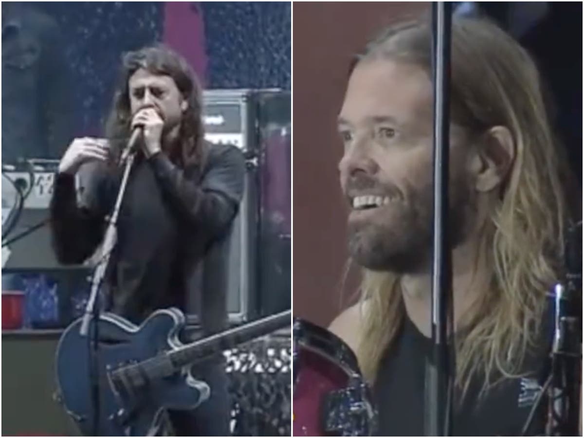 ‘We love him so much’: Dave Grohl heaps praise on Taylor Hawkins during Foo Fighters drummer’s last show