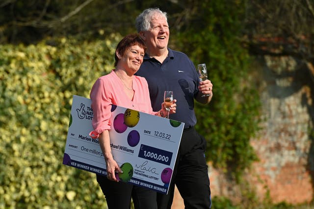 Marion Wood and Michael Williams (The National Lottery/PA)