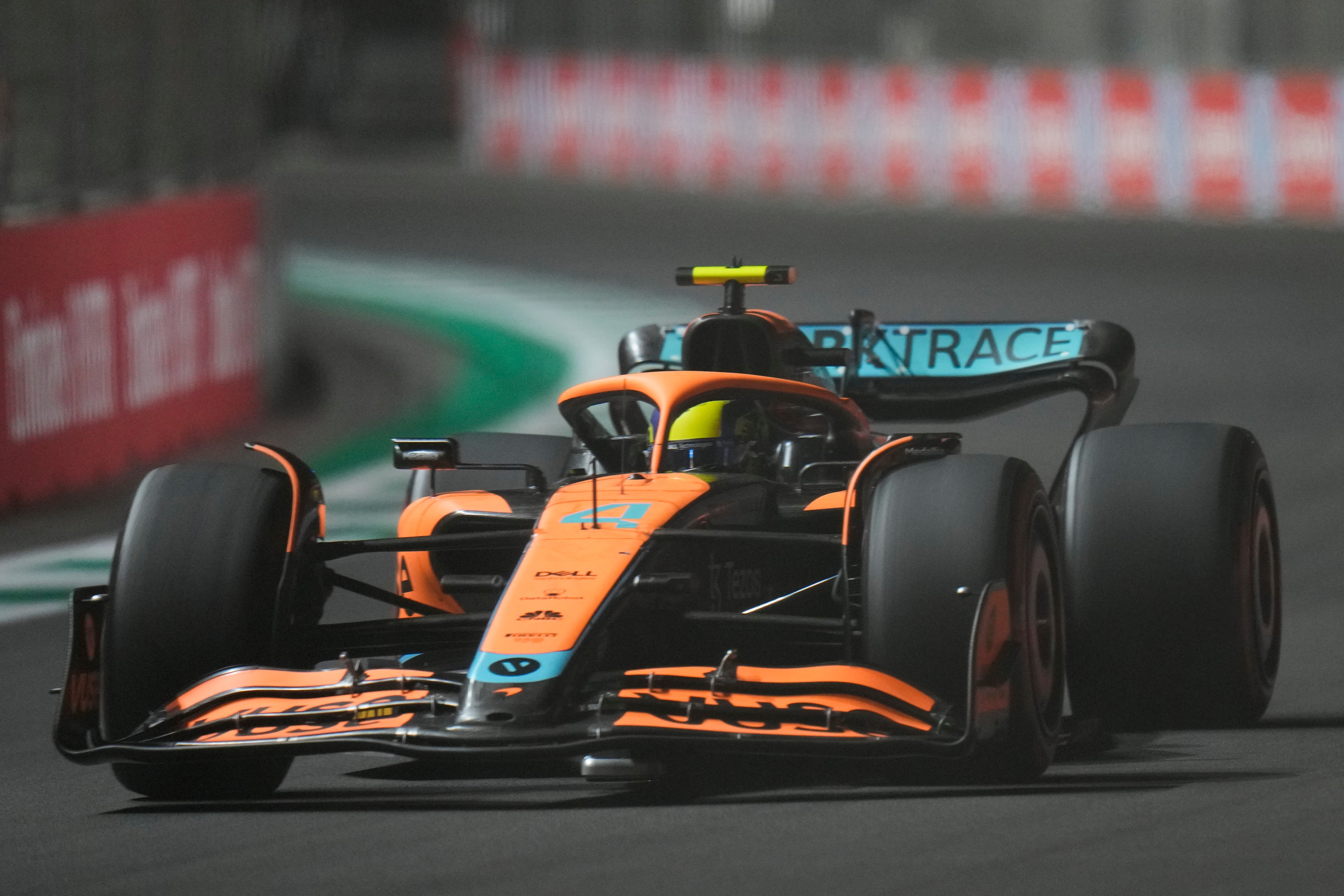 McLaren driver Lando Norris said there were ‘nerves’ among the drivers (Hassan Ammar/AP).