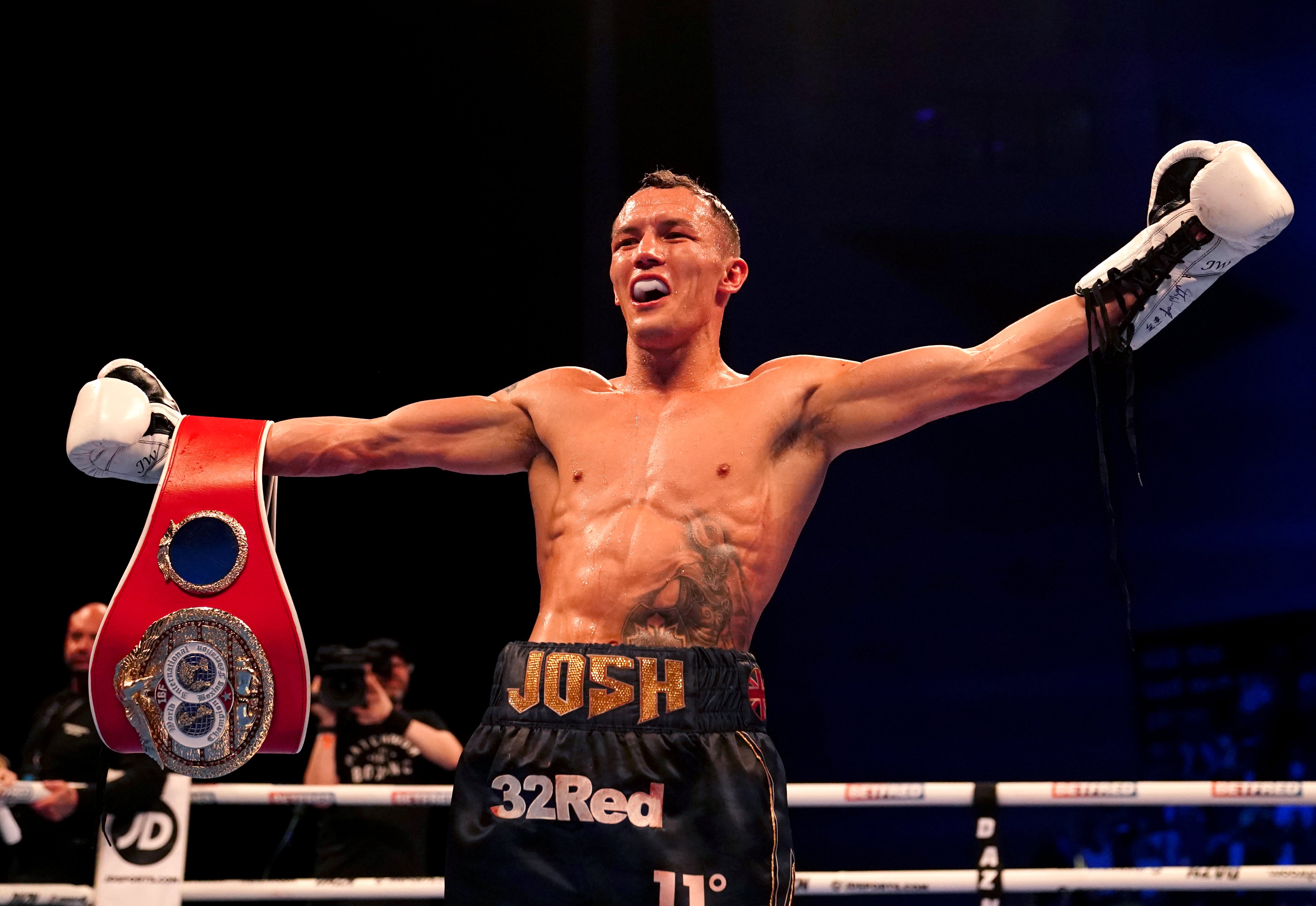 Eddie Hearn warned Las Vegas to be ready for a wild night with Josh Warrington (left) (Martin Rickett/PA)