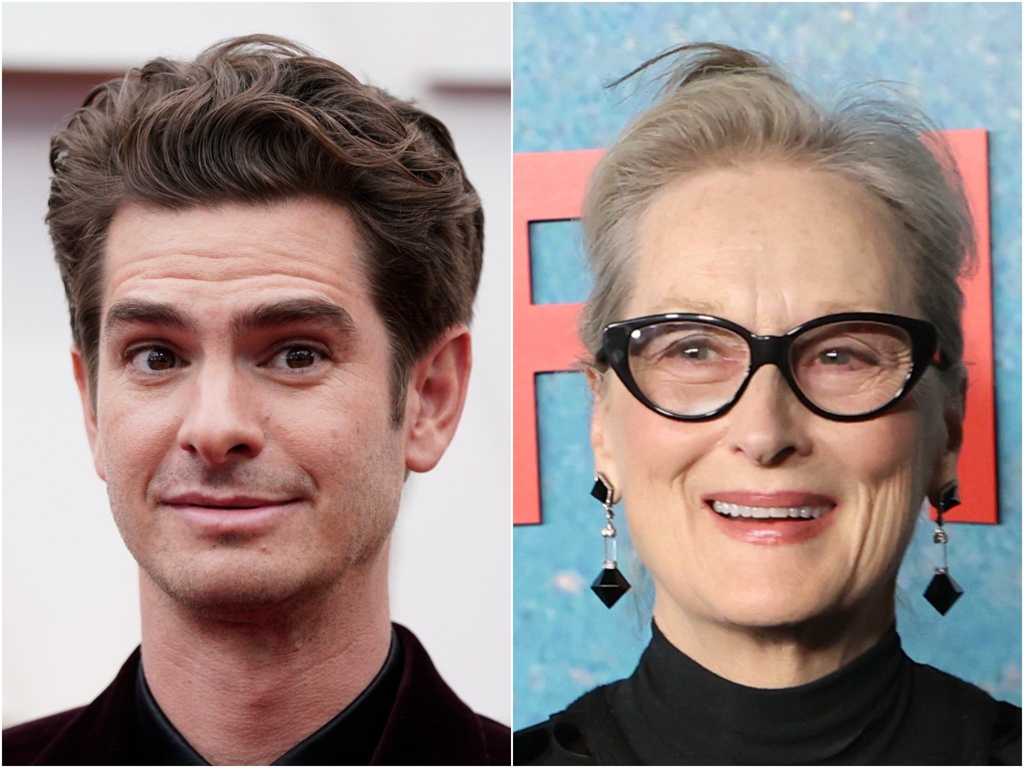 <p>Andrew Garfield and Meryl Streep</p>