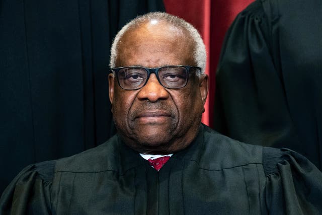 <p>Supreme Court justice Clarence Thomas</p>
