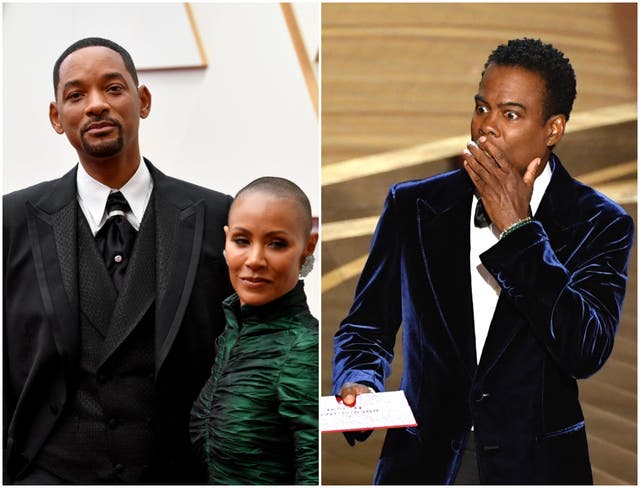 <p>Will Smith hit comedian Chris Rock after he made a joke about Smith’s wife</p>
