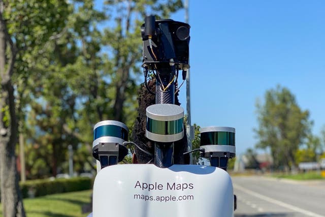 Apple has launched ground surveys on the streets of London, Birmingham and Manchester to gather pedestrian data for its Apple Maps service (Apple/PA)