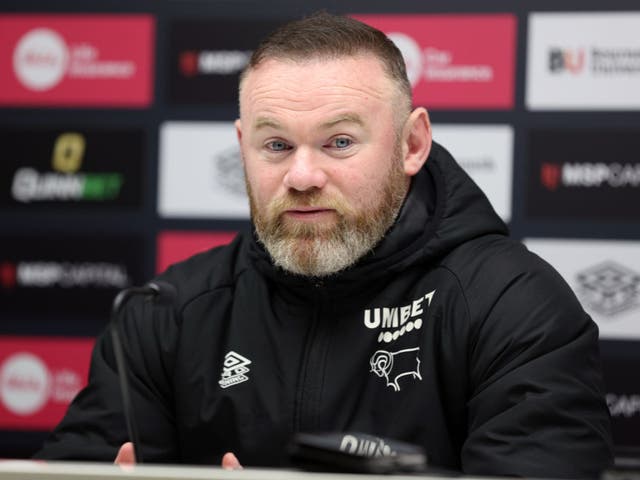 <p>Wayne Rooney is currently in charge of Derby County</p>