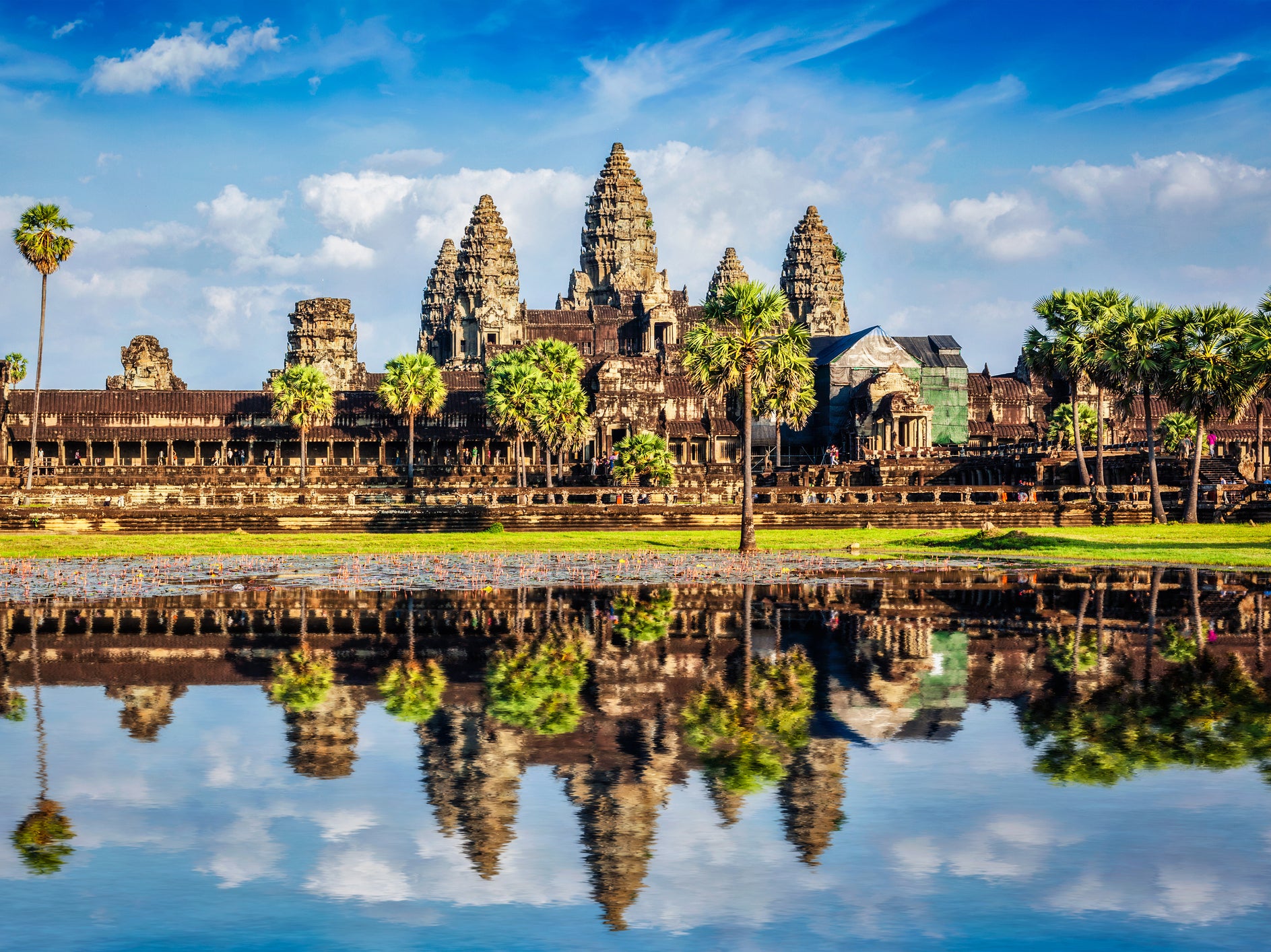 Angkor Wat, a Buddhist temple in Cambodia