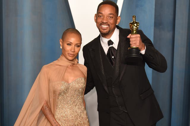 Will Smith and wife Jada Pinkett Smith attending the Vanity Fair Oscar Party (Doug Peters/PA)