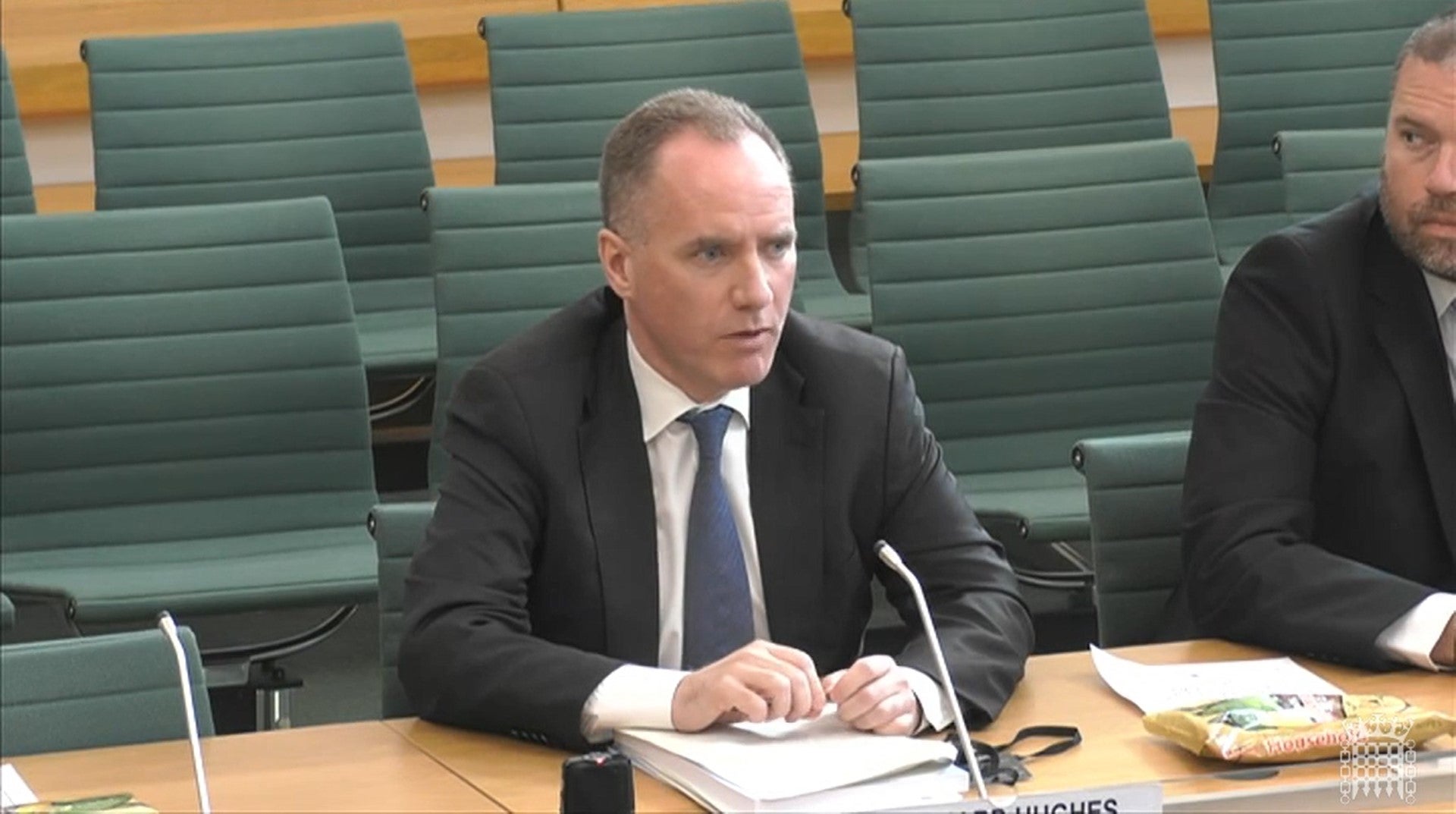 Richard Hughes, Chair of the OBR, answers questions by MPs about the Spring Statement. (ParliamentTV / PA)