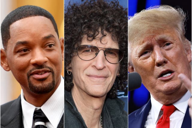 <p>Will Smith, Howard Stern and Donald Trump</p>