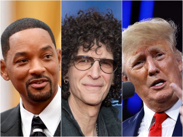 <p>Will Smith, Howard Stern and Donald Trump</p>