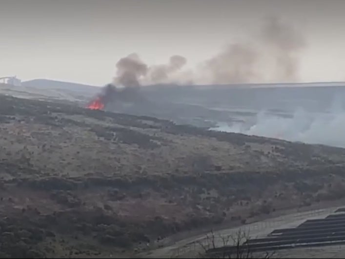 A wildfire broke out on Dartmoor National Park