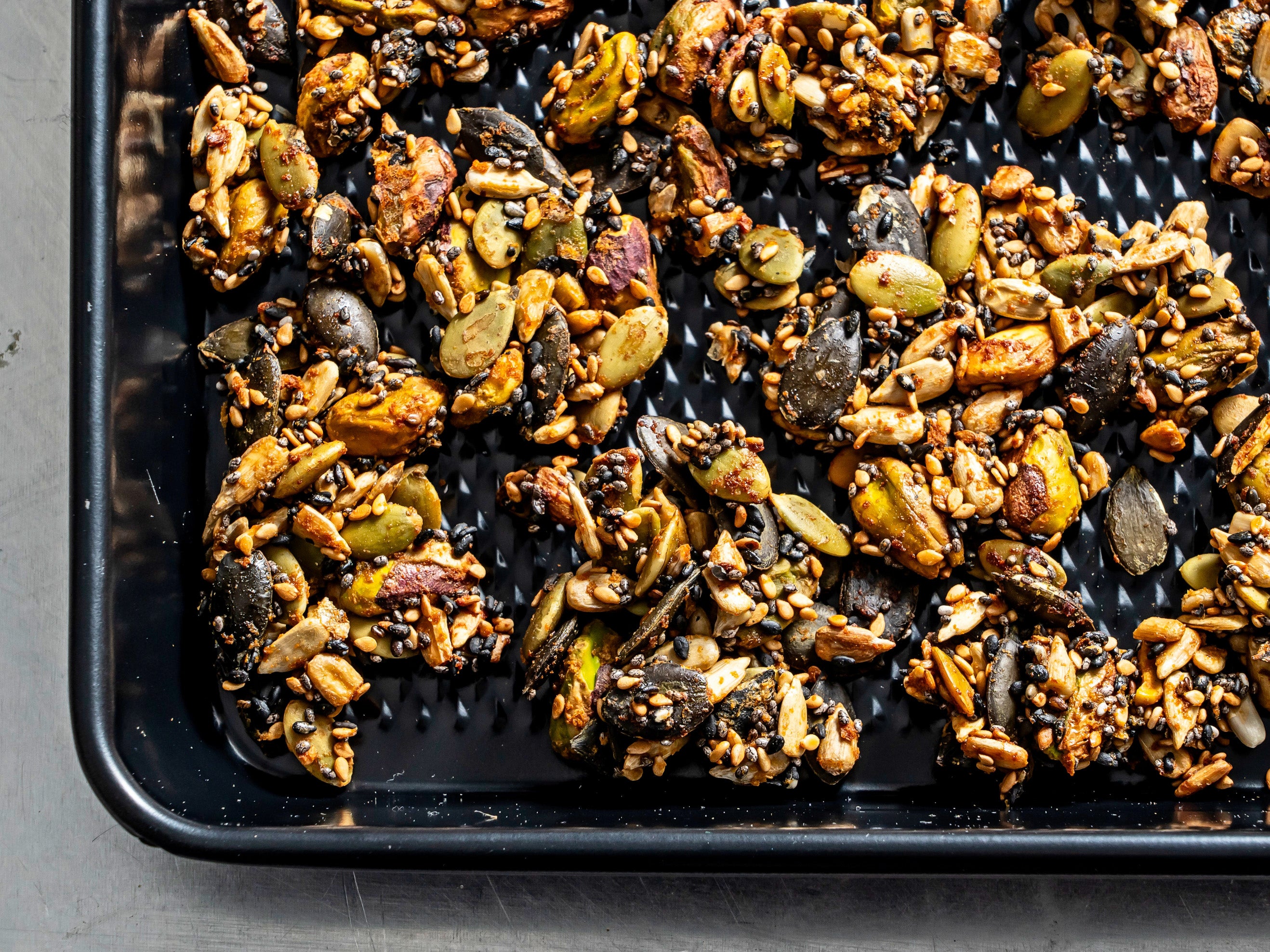 Sprinkle these flavourful and irresistible seed-and-nut clusters on your salad, soups, grain bowls and avocado toast for added crunch