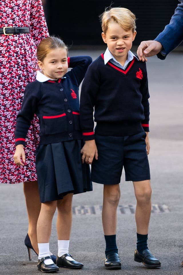 Princess Charlotte and Prince George attended the service with their parents, the Duke and Duchess of Cambridge (Aaron Chown/PA)