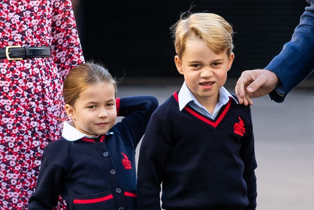 Princess Charlotte and Prince George attended the service with their parents, the Duke and Duchess of Cambridge (Aaron Chown/PA)